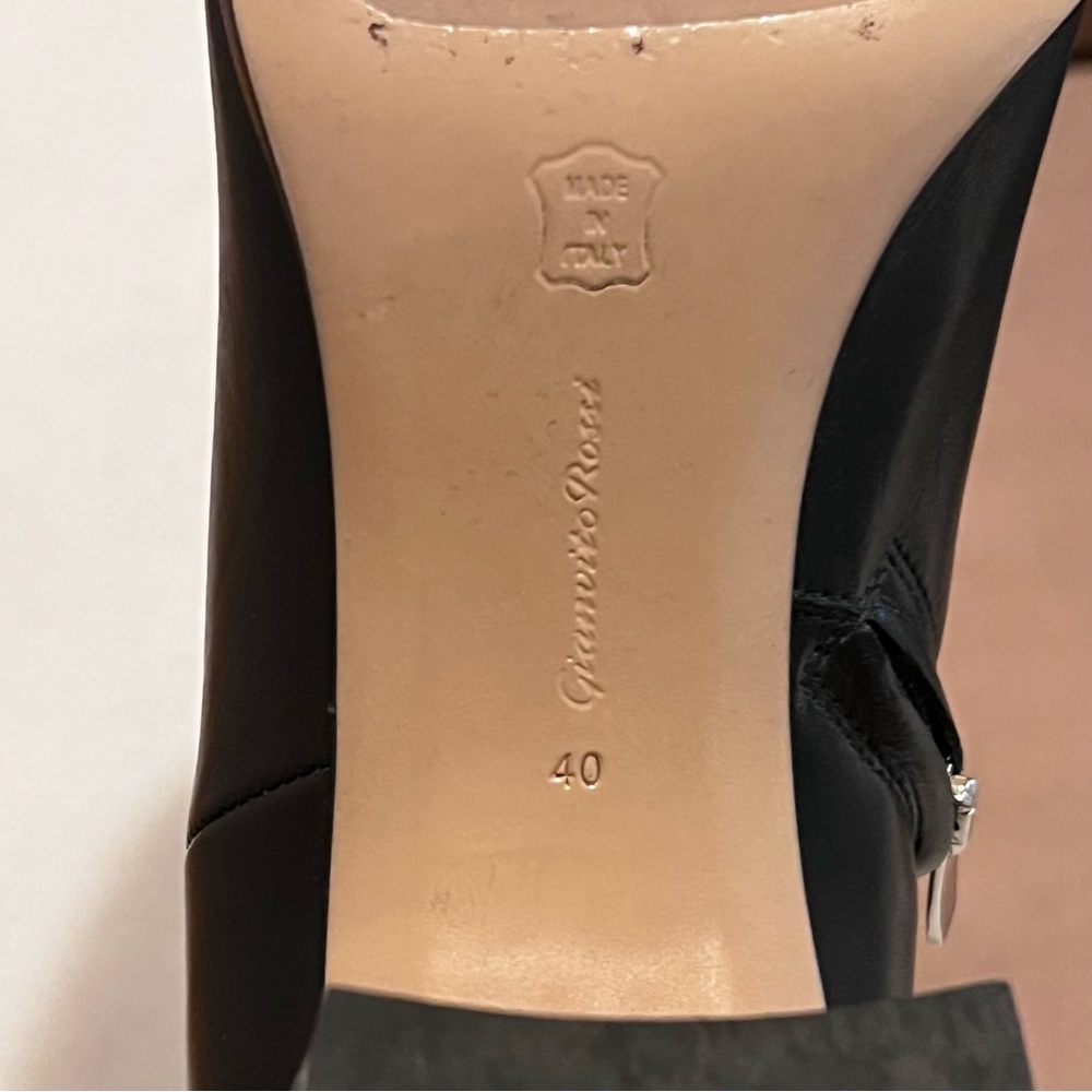 Gianvito Rossi Leather Ankle Boots Black Size 40 - Picture 12 of 16